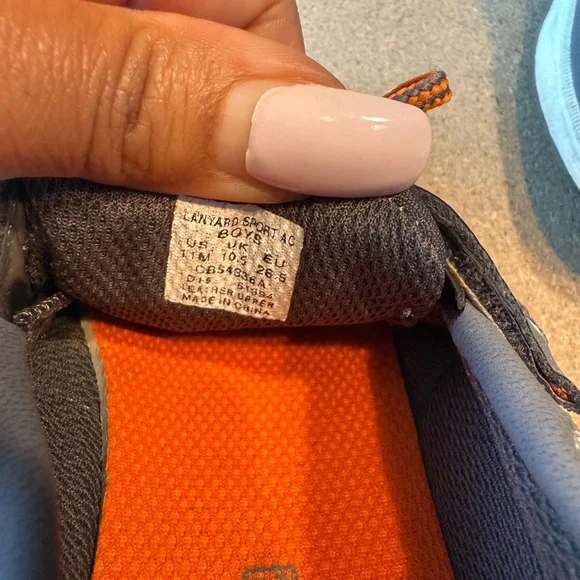 Sperry Kids Navy and Orange Sneakers - Picture 3 of 3